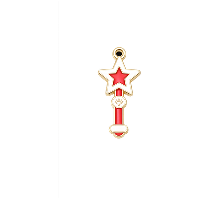 Red Magic Wand Charm