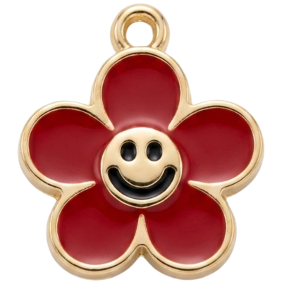 Red Smiley Flower
