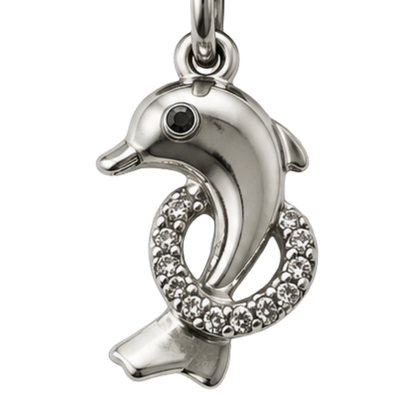 Silver Dolphin Crystal