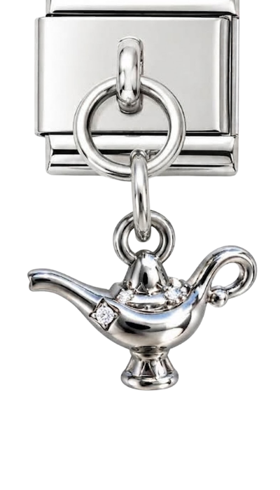 Silver Genie Lamp Hanging Charm