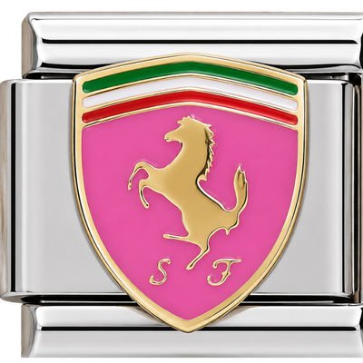 Silver Pink Ferrari Charm