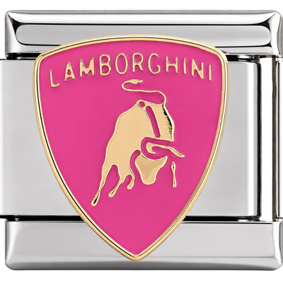 Silver Pink Lamborghini Charm