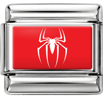 Silver Red Spider Charm