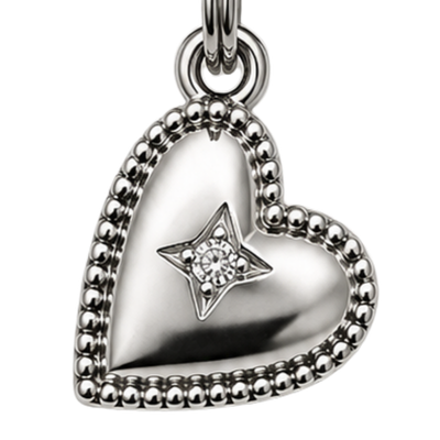 Silver Star Heart