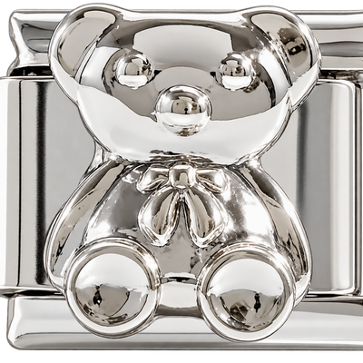 Silver Teddy Bear Charm