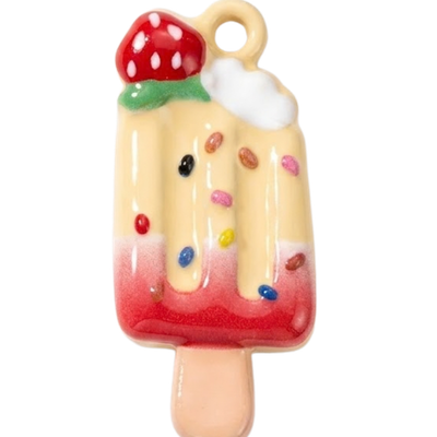 Strawberry Popsicle Charm