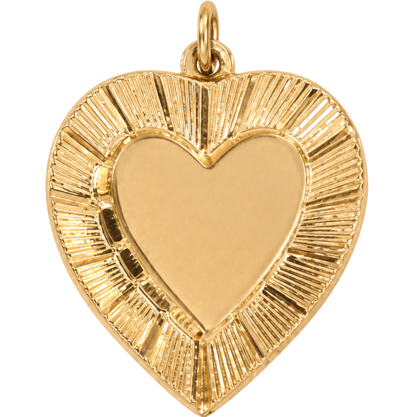 Sunburst Heart Charm