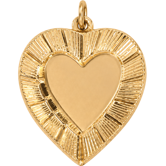 Sunburst Heart Charm