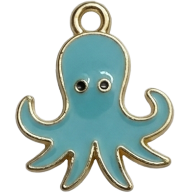 Teal Octopus Enamel
