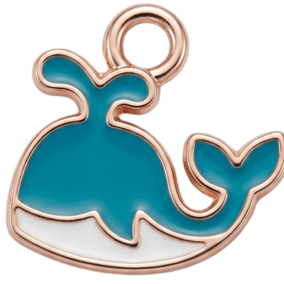 Teal Whale Enamel