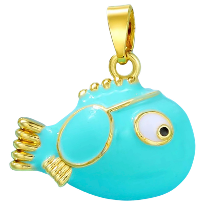 Turquoise Fish Charm