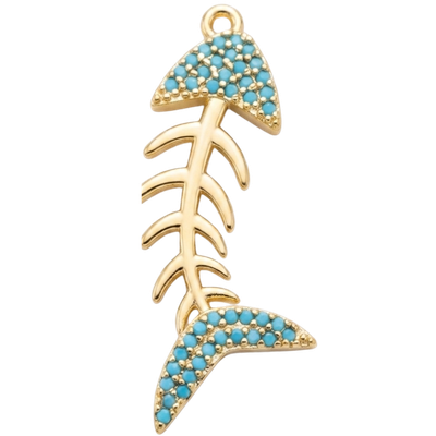 Turquoise Fishbone
