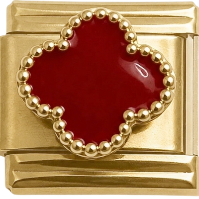 Clover Red Enamel