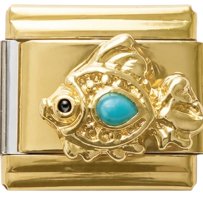 Fish Turquoise Gold