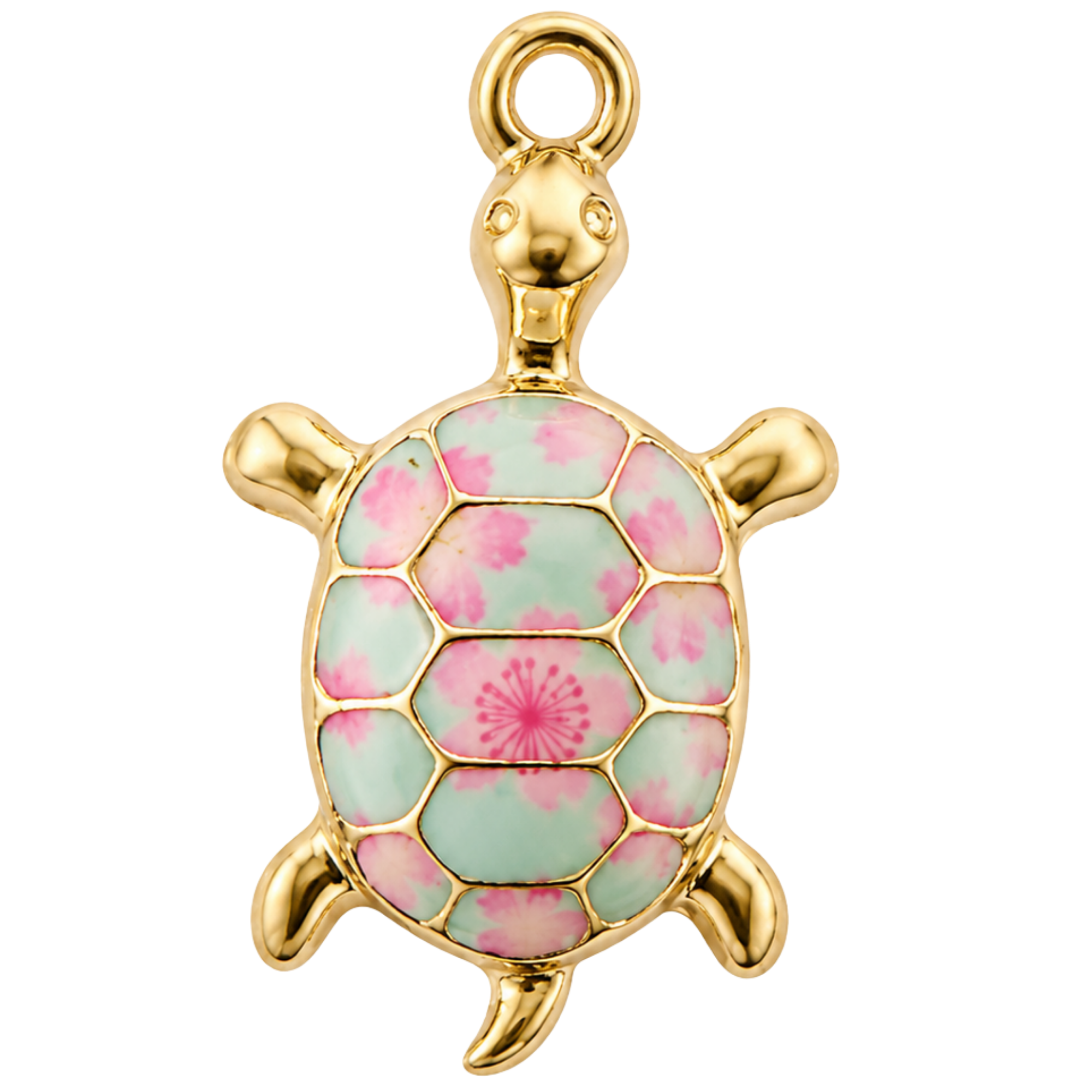 Floral Turtle Pink