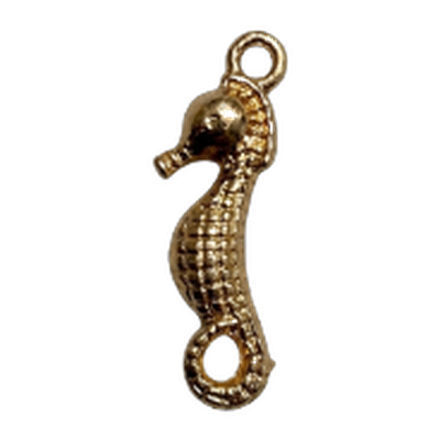 Golden Seahorse2 Charm