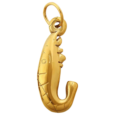 Golden Shrimp Charm