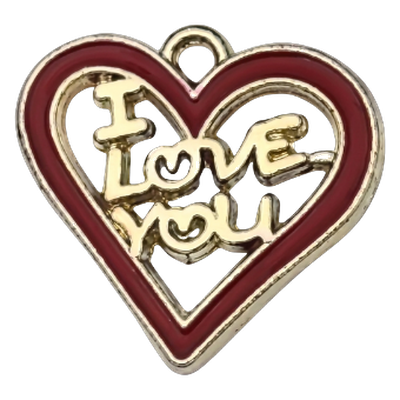 Hotpink Loveyouheart Charm