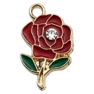 Redrose Zircon Charm