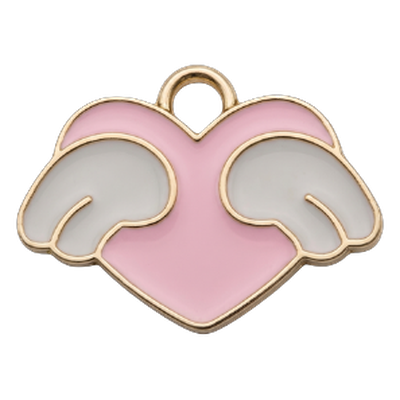 Winged Heart Charm